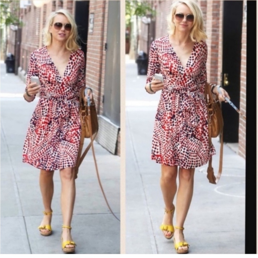 Banana Republic Issa London Collection Abstract Print Wrap Dress